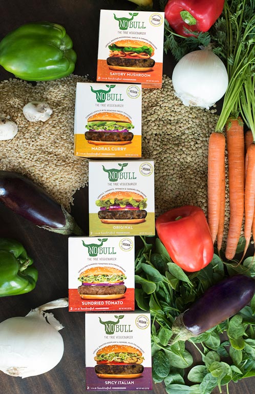NoBull Veggie Burger Product Line