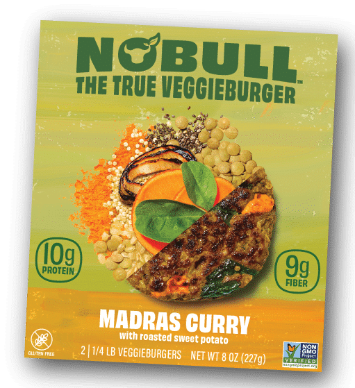 No Bull Veggie Burgers Madras curry