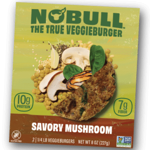 No Bull Veggie Burgers savory mushroom