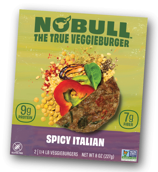 No Bull Veggie Burgers spicy italian